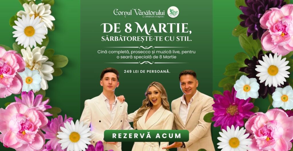 8 Martie la Cornul Vânătorului Pitești – Cină Festivă & Muzică Live