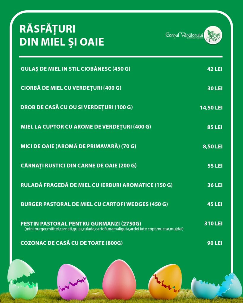 paste cornul vanatorului - Meniu festiv în natură